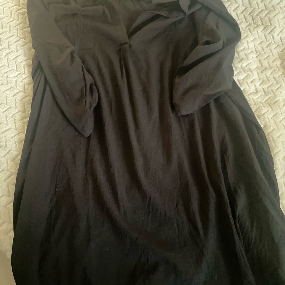 Ekouaer Black Long Sleeve Dress
